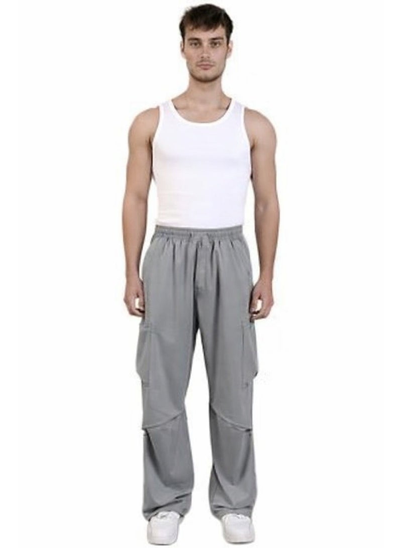Marrakech Draw String Casual Trousers for Men – Grey - Image 1